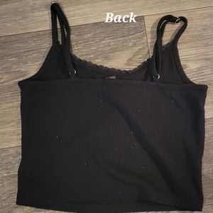 Cropped Black Tank Top
